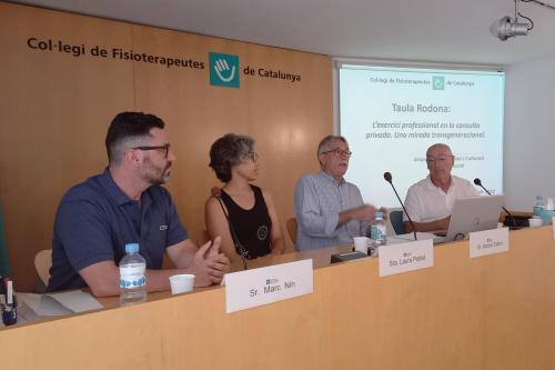 A debat la millora de la gestió de la fisioteràpia privada gràcies a taula rodona organitzada pel grup “Projectes socials i culturals” del Col·legi