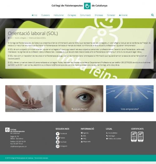 El Servei d’Orientació Laboral (SOL), disponible pels col·legiats que busquen feina, canvis professionals o emprendre