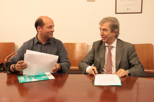 Signat el conveni entre la Fundació Galatea i el CFC, que fa possible el Programa AFÍ (d’ajuda al fisioterapeuta)