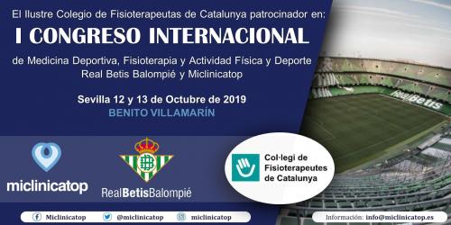 Col·laborem amb el I Congreso Internacional de Medicina Deportiva, Fisioterapia y Actividad Física y Deporte, organitzat pel Real Betis Balompié i Miclinicatop