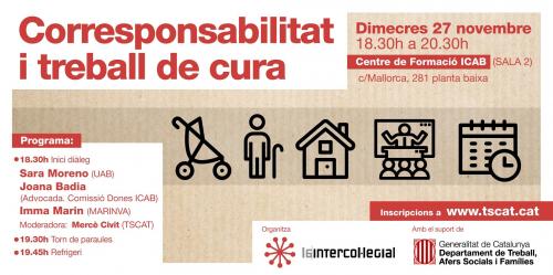 La Comissió de Dones i Igualtat de la Intercol·legial organitza la Jornada “Corresponsabilitat i treball de cura”