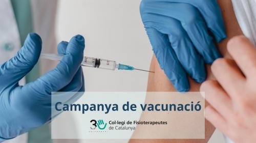 El Col·legi col·labora amb Salut per facilitar l’accés a la vacuna contra la Covid-19 a tots els fisioterapeutes col·legiats en actiu que facin pràctica assistencial