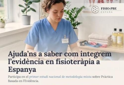 El CFC impulsa el primer estudi sobre la Pràctica Basada en l'Evidència en fisioteràpia