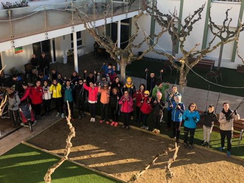 Caminada de marxa nòrdica a Guissona en benefici a La Marató de TV3