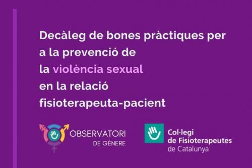 Us presentem un decàleg de bones pràctiques per a la prevenció de la violència sexual en l’exercici de la fisioteràpia