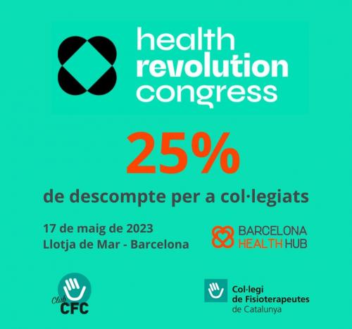 Descompte del 25 % en la inscripció al Health Revolution Congress, el congrés de salut digital més gran d’Europa