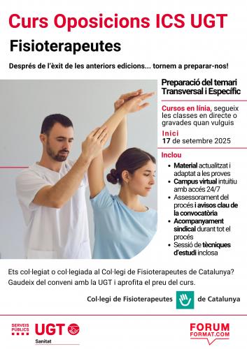 Prepárate para las oposiciones Fisioterapeutas ICS 2025/26 a mitad de precio