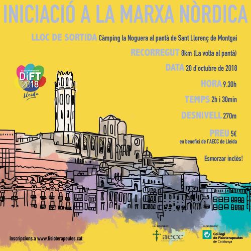Una ruta guiada d’iniciació a la marxa nòrdica per celebrar el DiFT, a Sant Llorenç de Montgai